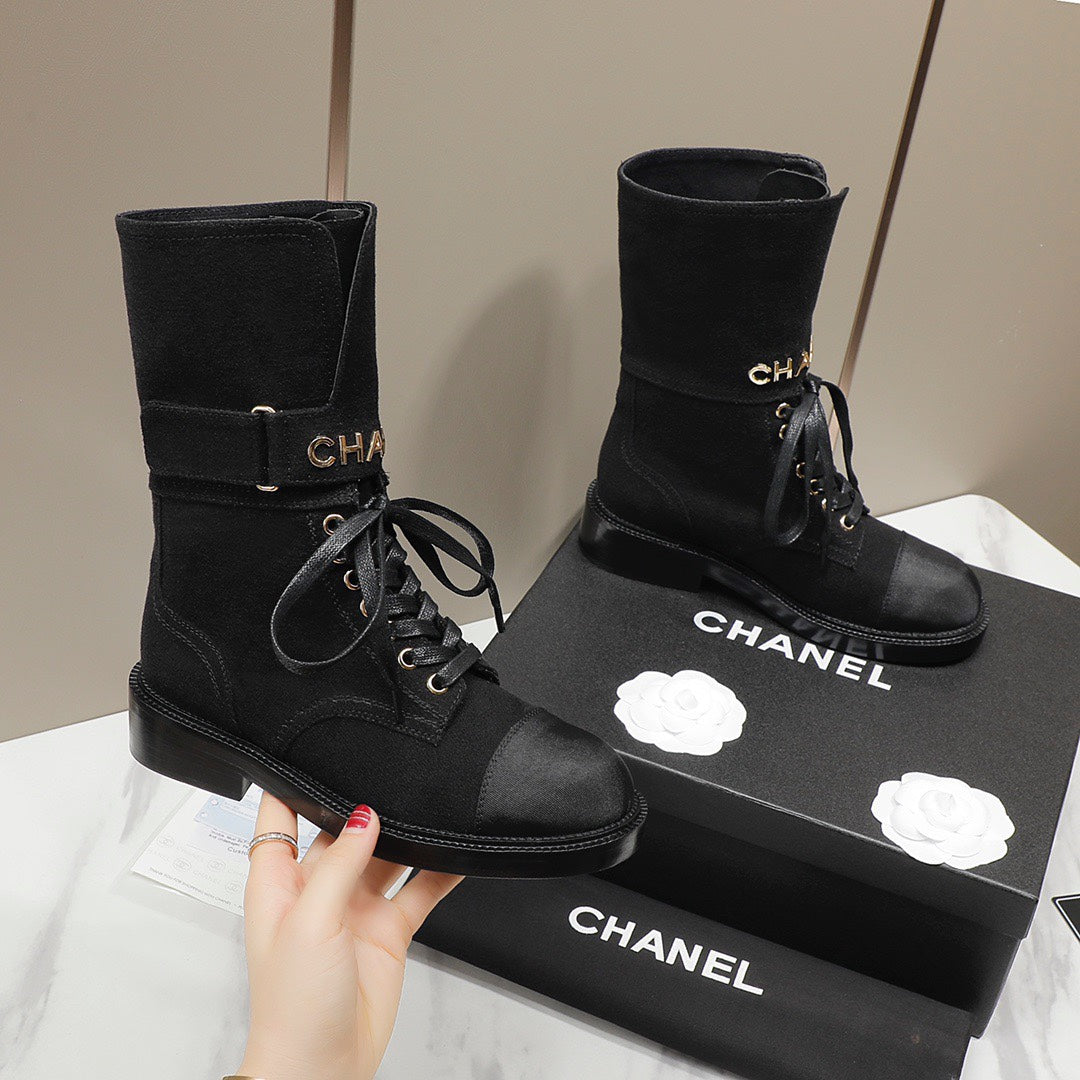 CC 26s Combat Boots Black Suede 194072