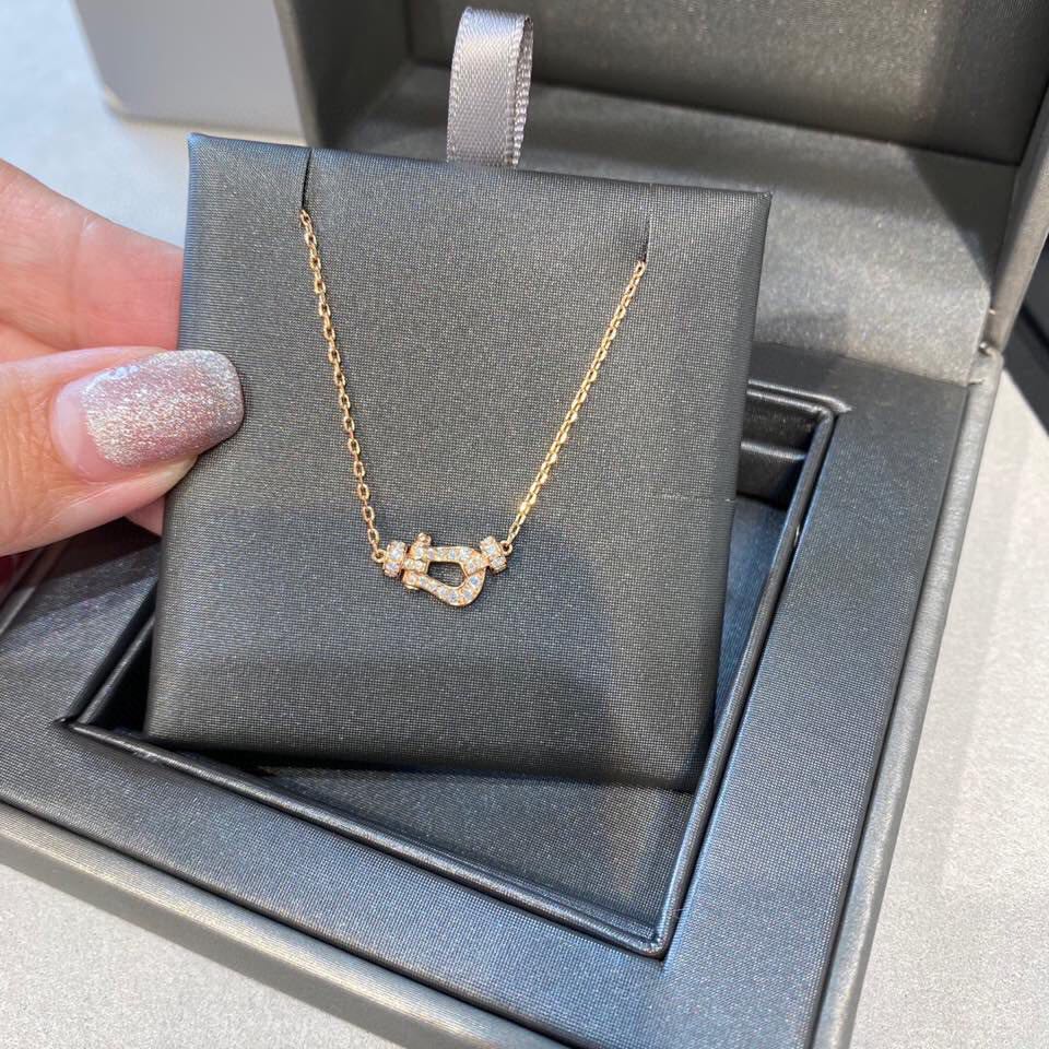 Fred Force 10 Small Model Pink Gold Necklace