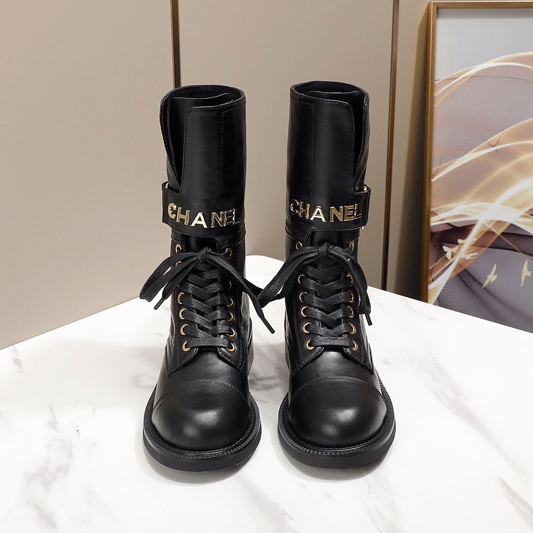 CC 26s Combat Boots Black Leather 194069