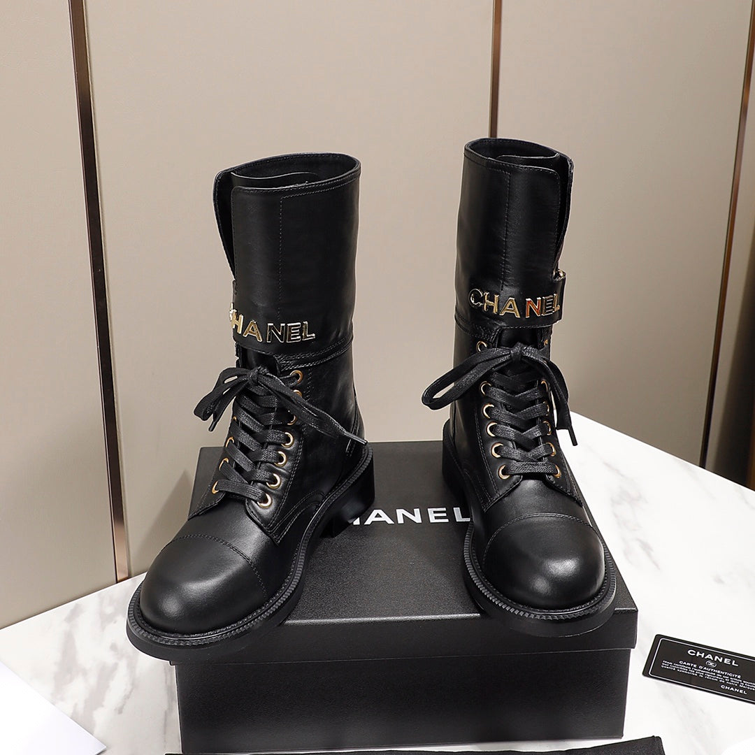 CC 26s Combat Boots Black Leather 194069