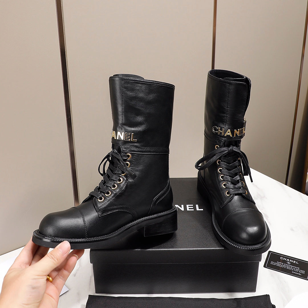 CC 26s Combat Boots Black Leather 194069