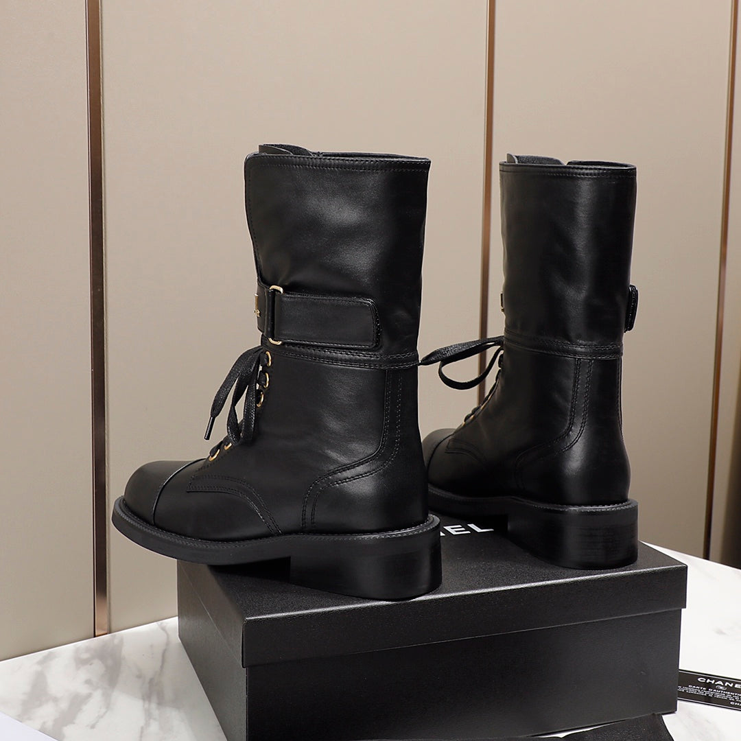 CC 26s Combat Boots Black Leather 194069