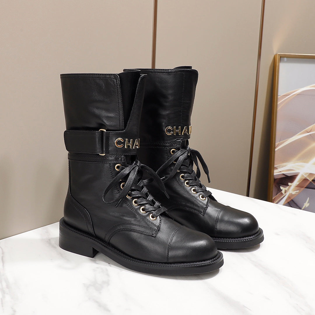 CC 26s Combat Boots Black Leather 194069
