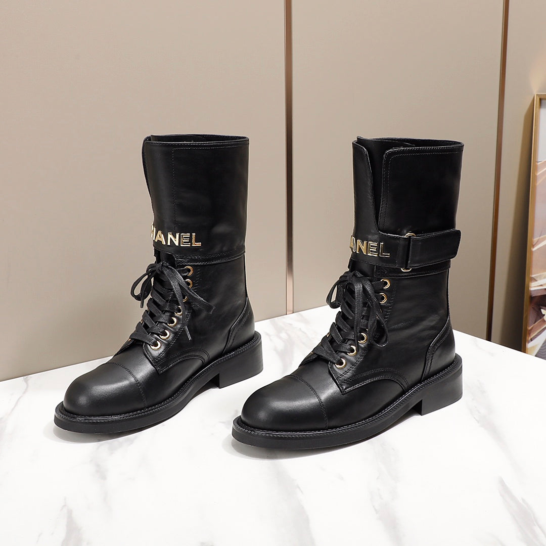 CC 26s Combat Boots Black Leather 194069