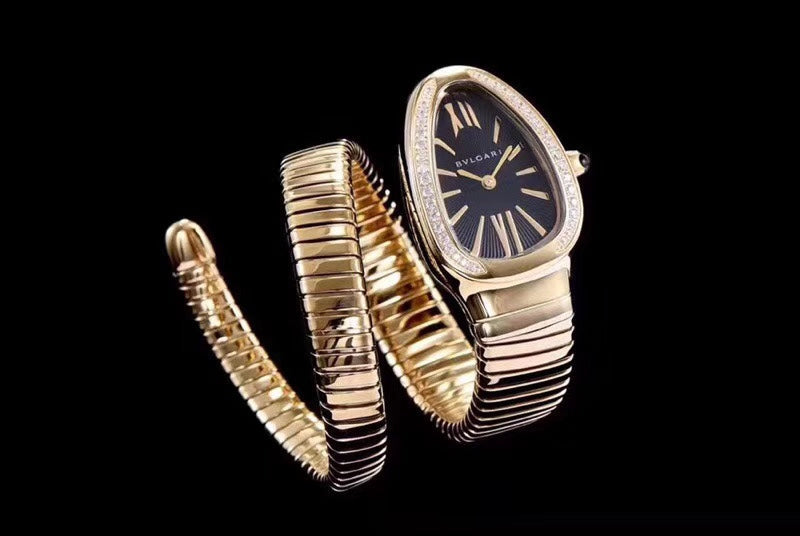serpenti tubogas 35mm gold diamond bezel