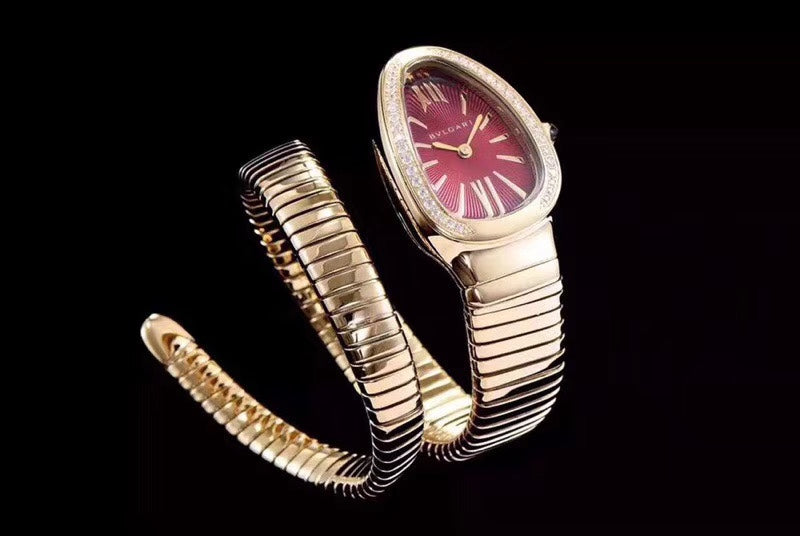 serpenti tubogas 35mm gold diamond bezel