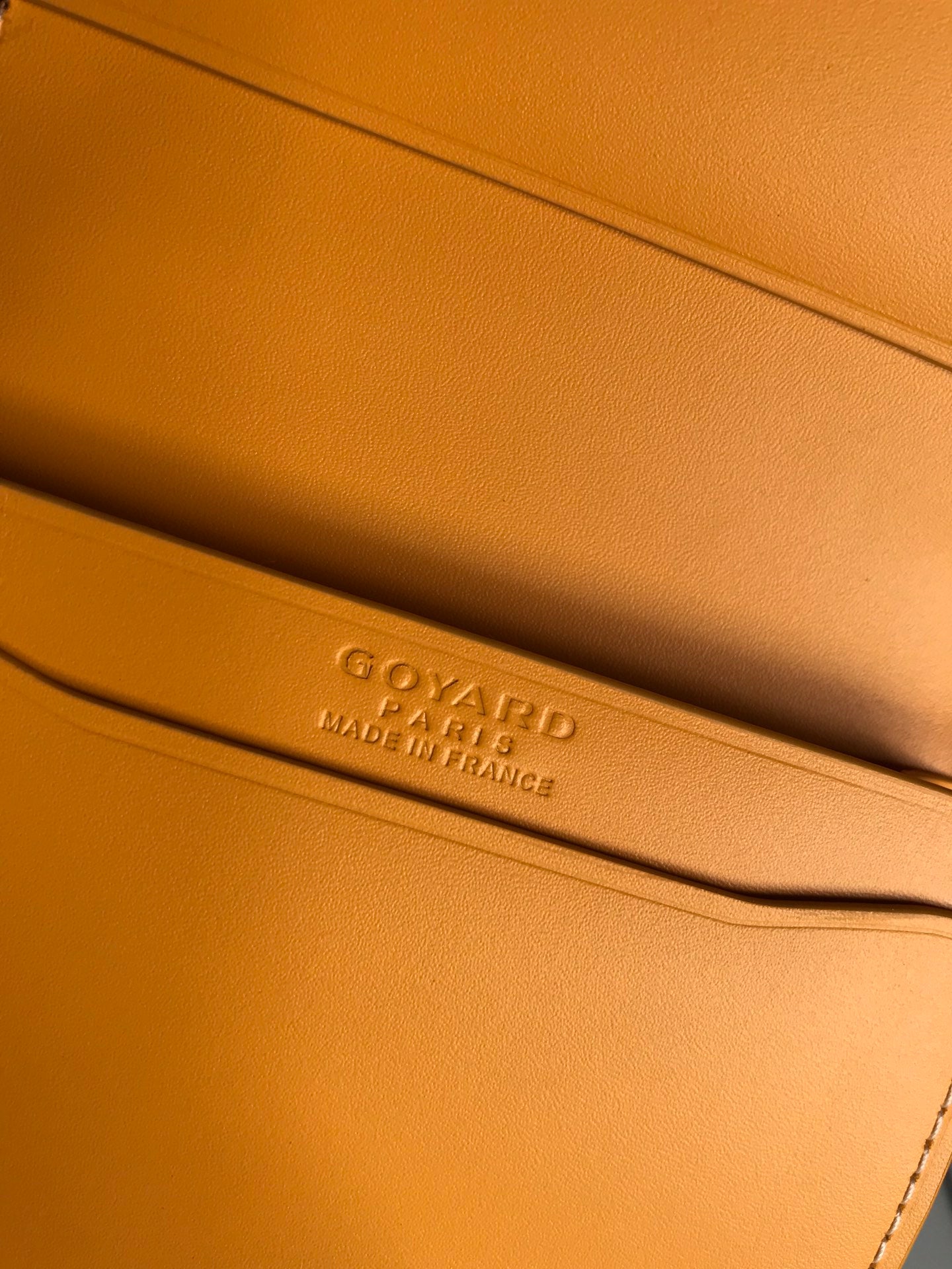 Goyard Malesherbes Card Wallet 10cm Yellow Canvas & Calfskin