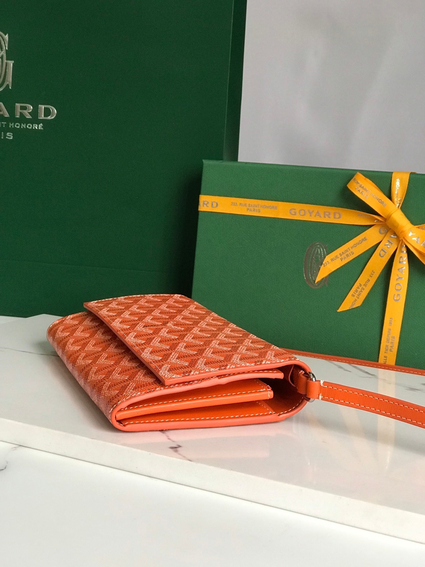Goyard Varenne Continental Wallet 19cm Orange Canvas & Calfskin