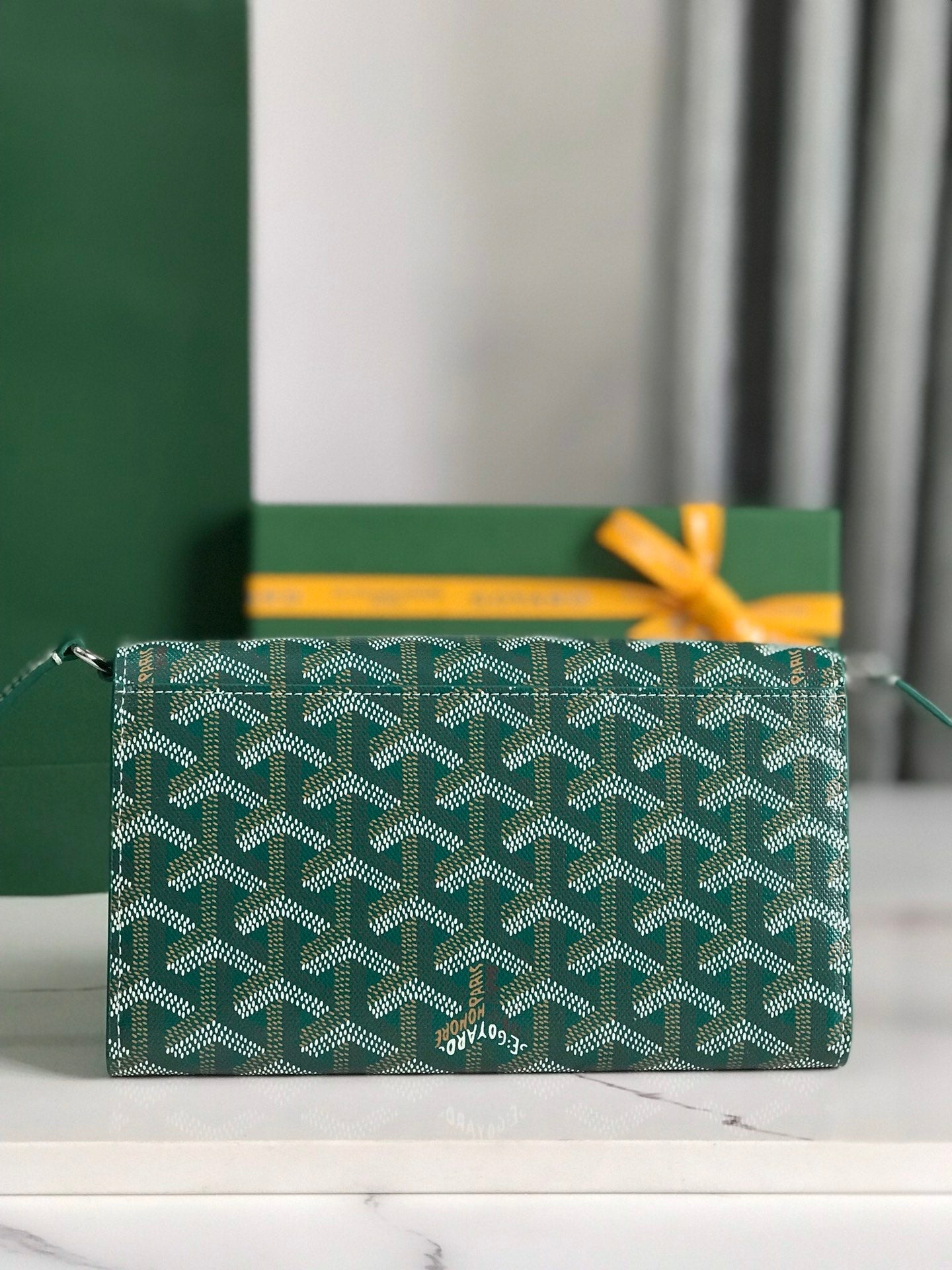 Goyard Varenne Continental Wallet 19cm Green Canvas & Calfskin