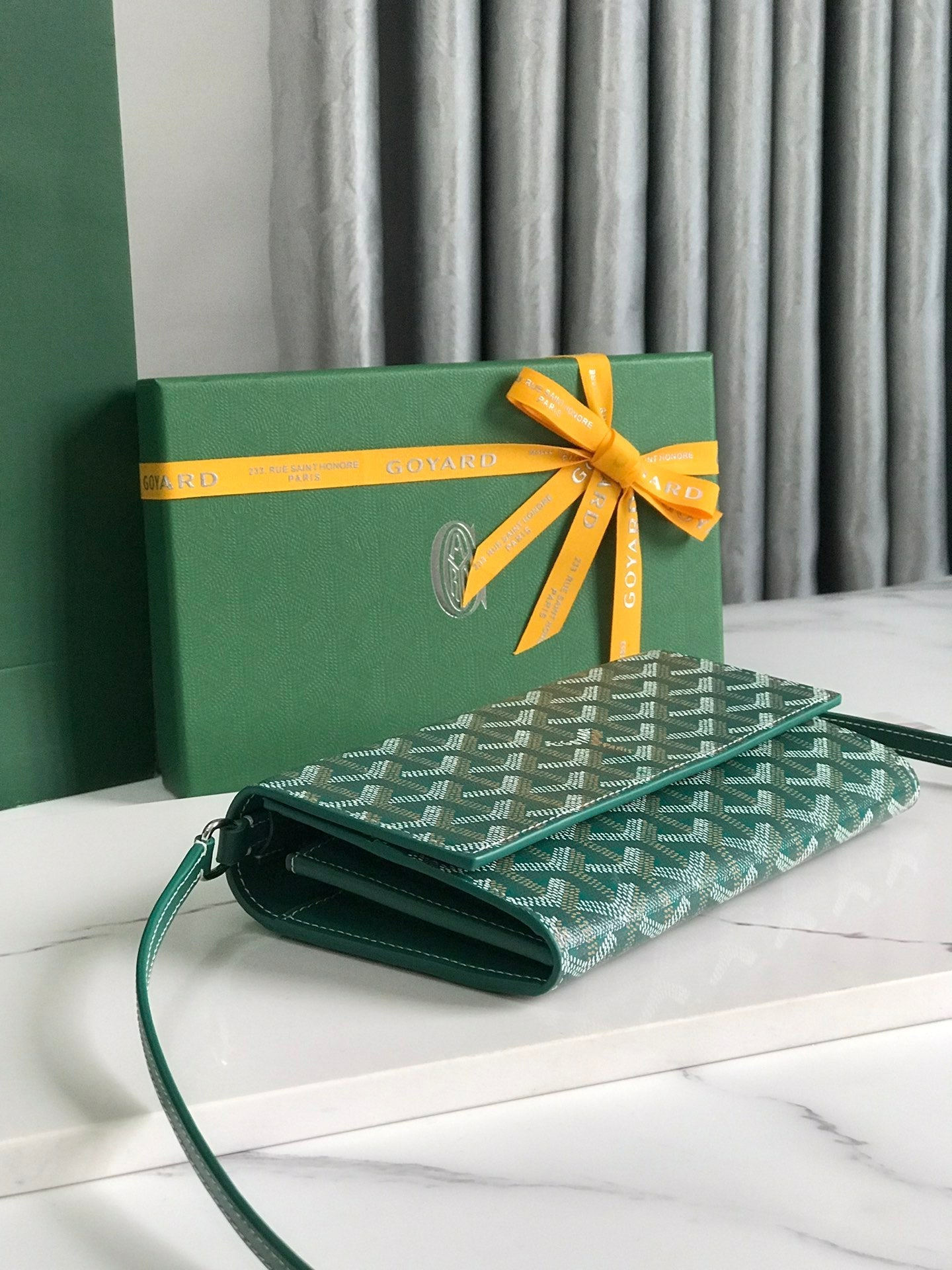 Goyard Varenne Continental Wallet 19cm Green Canvas & Calfskin