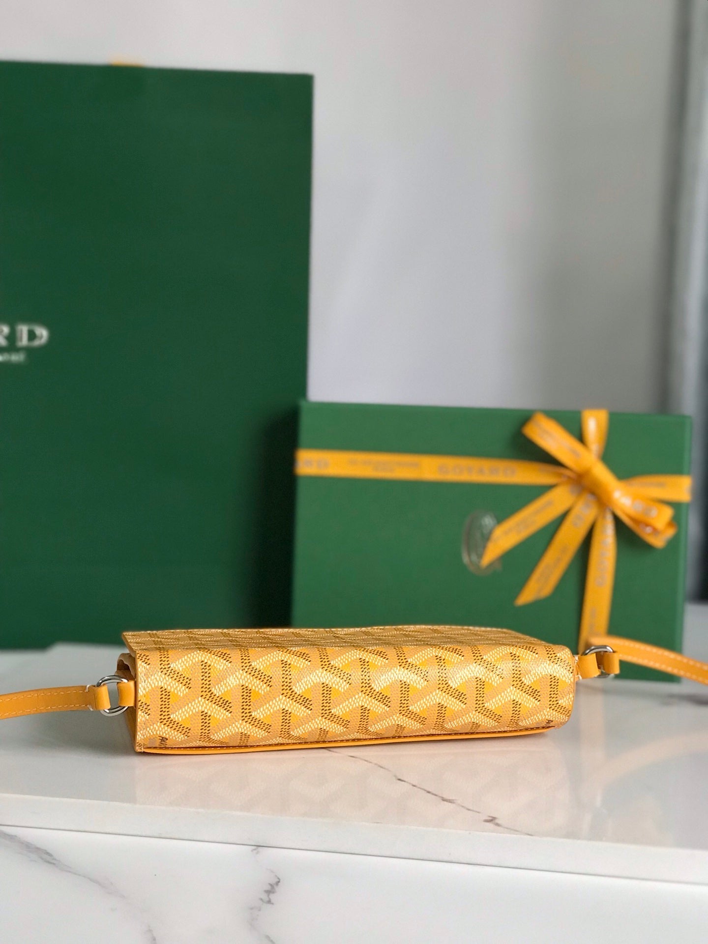 Goyard Varenne Continental Wallet 19cm Yellow Canvas & Calfskin