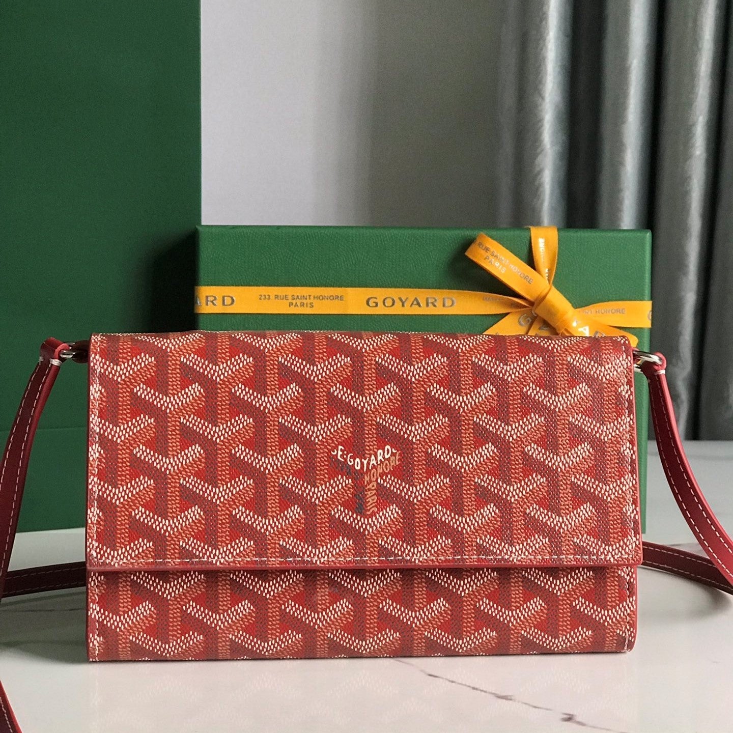 Goyard Varenne Continental Wallet 19cm Red Canvas & Calfskin