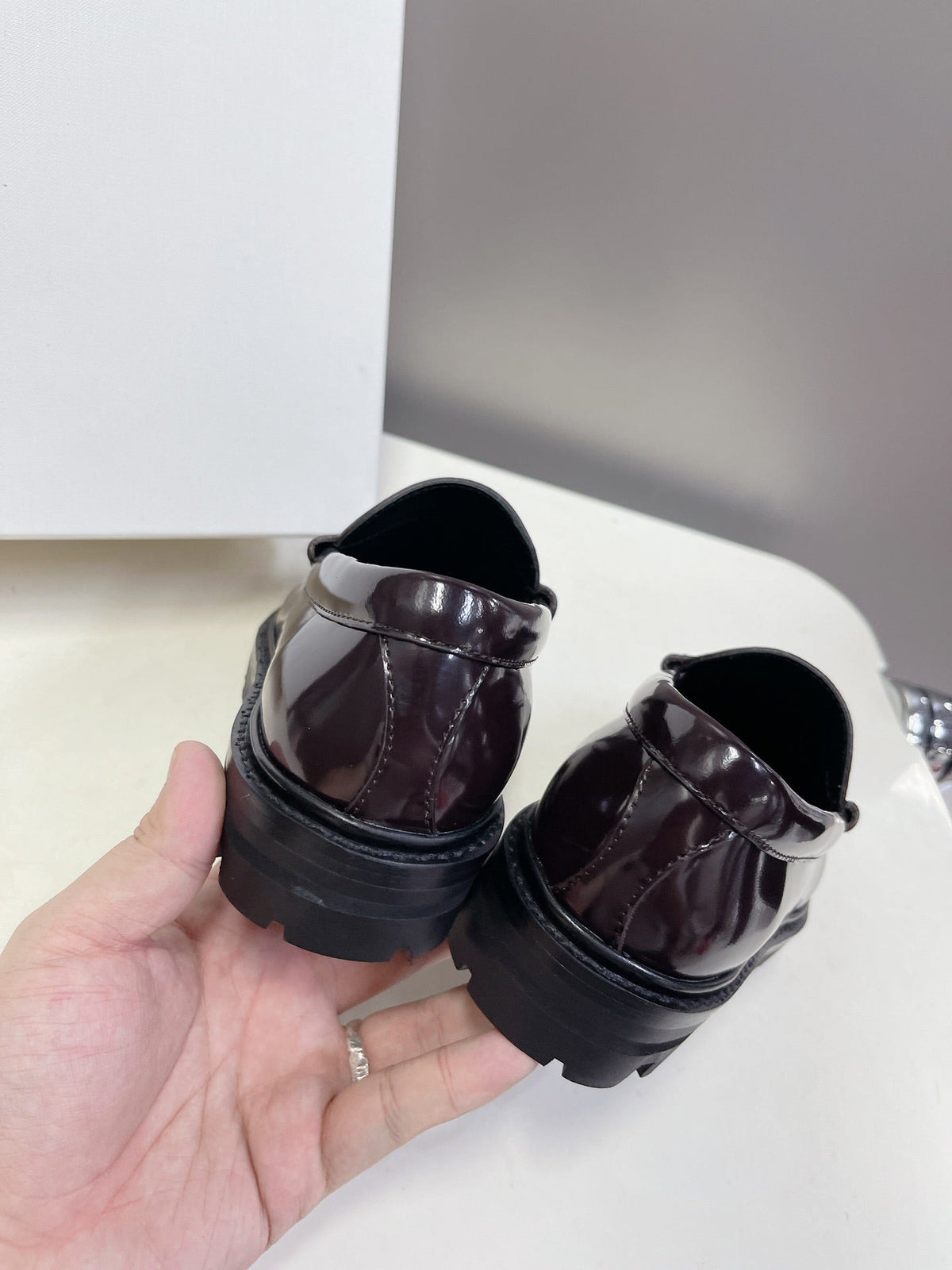 CE 26s Margaret Loafers 3.5cm Burgundy Leather 114189