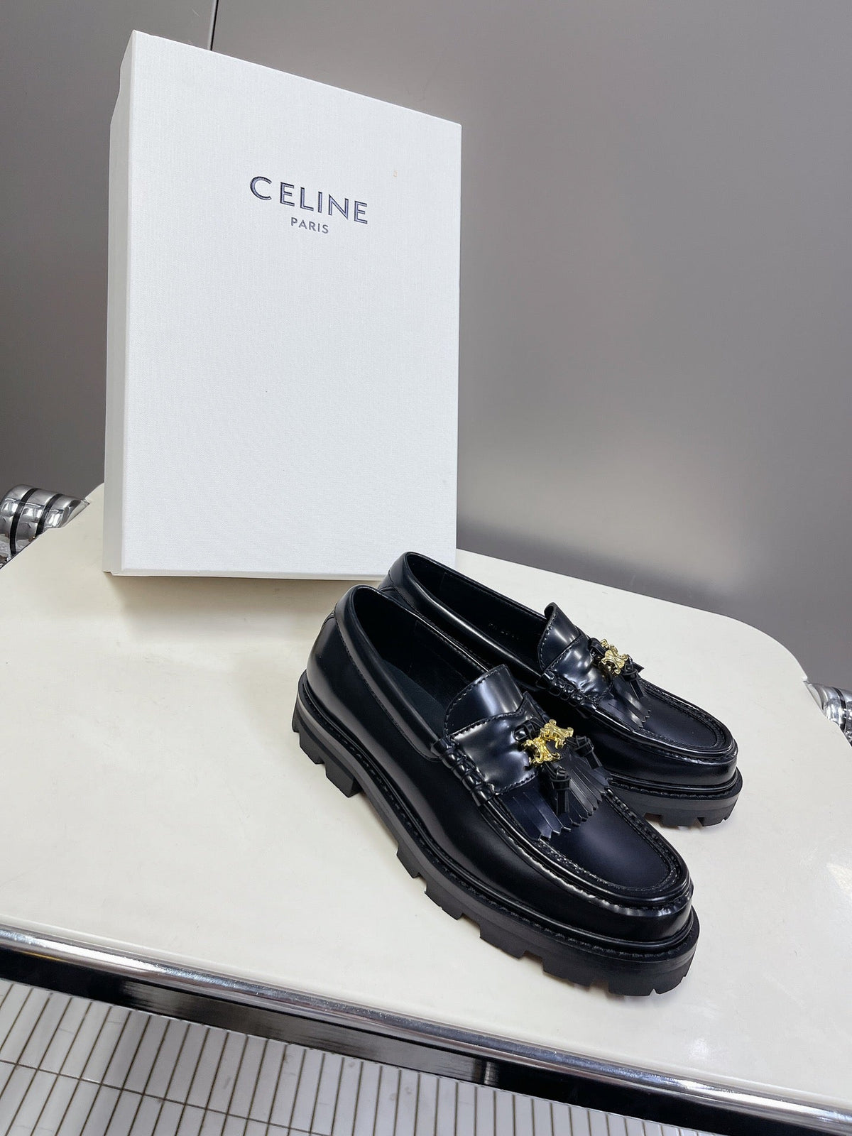 CE 26s Margaret Loafers 3.5cm Black Leather 114190