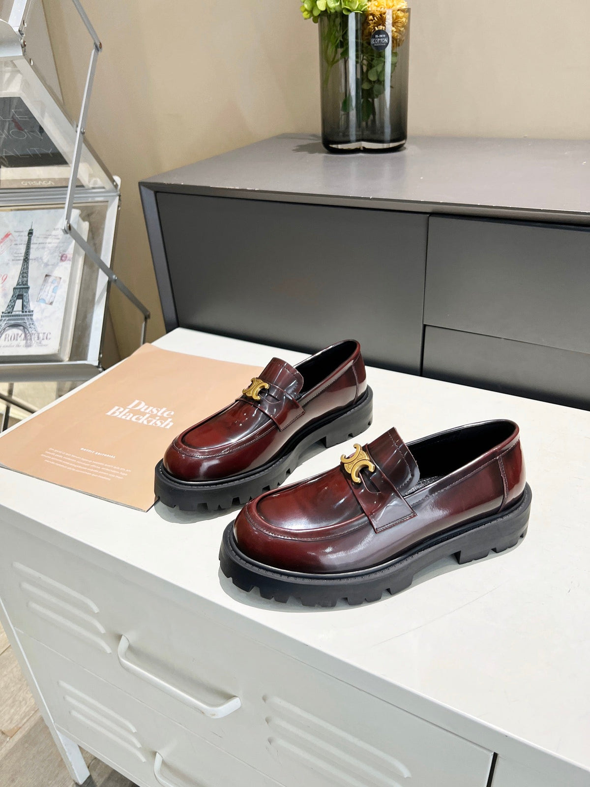 CE 26s Luco Loafers 3.5cm Burgundy Leather 101811