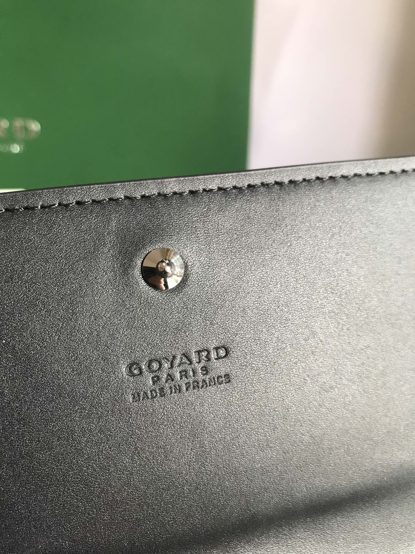 Goyard Varenne Continental Wallet Black Canvas & Calfskin