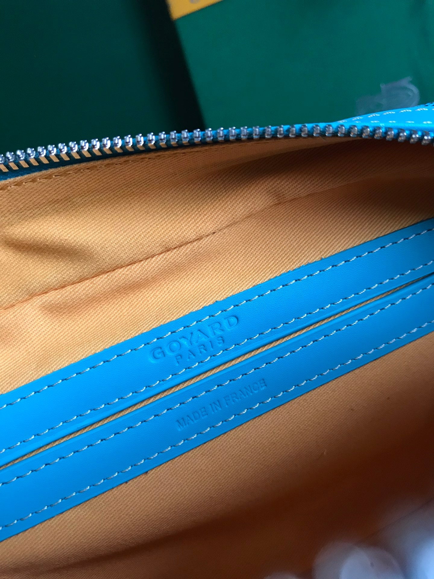 Goyard Cap-Vert Camera Bag Light Blue Calfskin Canvas 290861