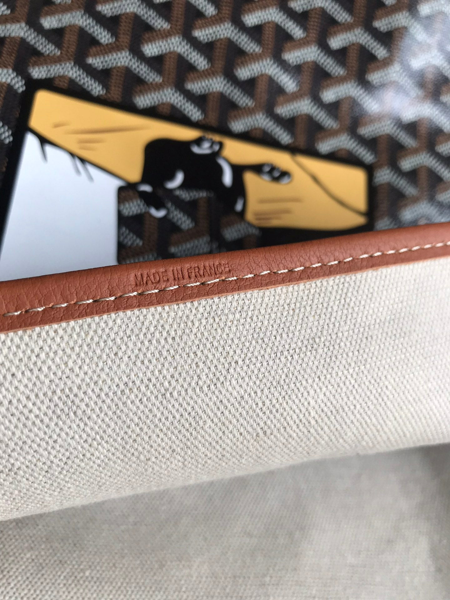 Goyard Hulot Saint Louis PM Bag 39cm Black Tan Canvas & Calfskin