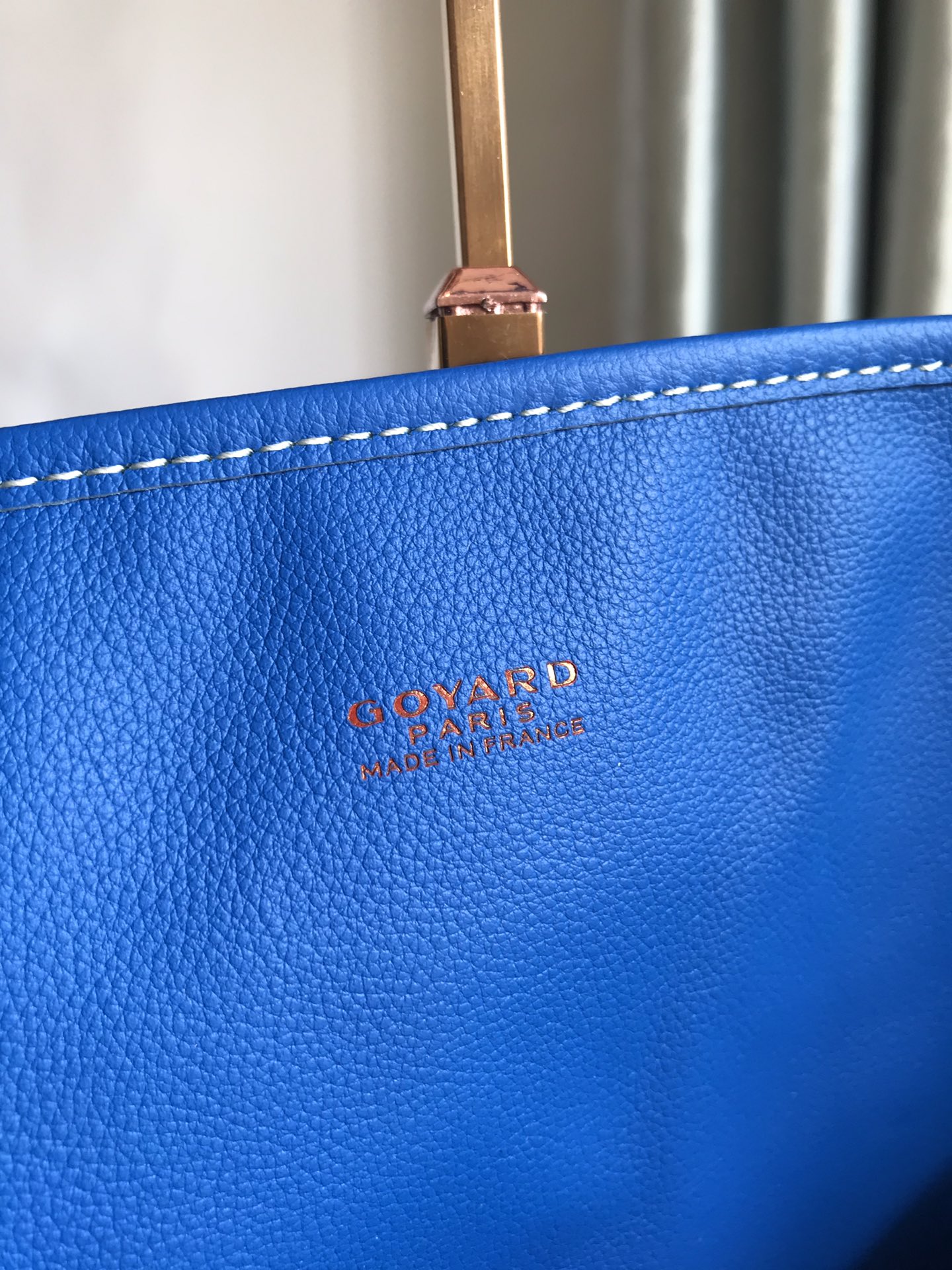 Goyard Anjou GM Bag 39cm Blue Calfskin Goyardine Canvas 290820
