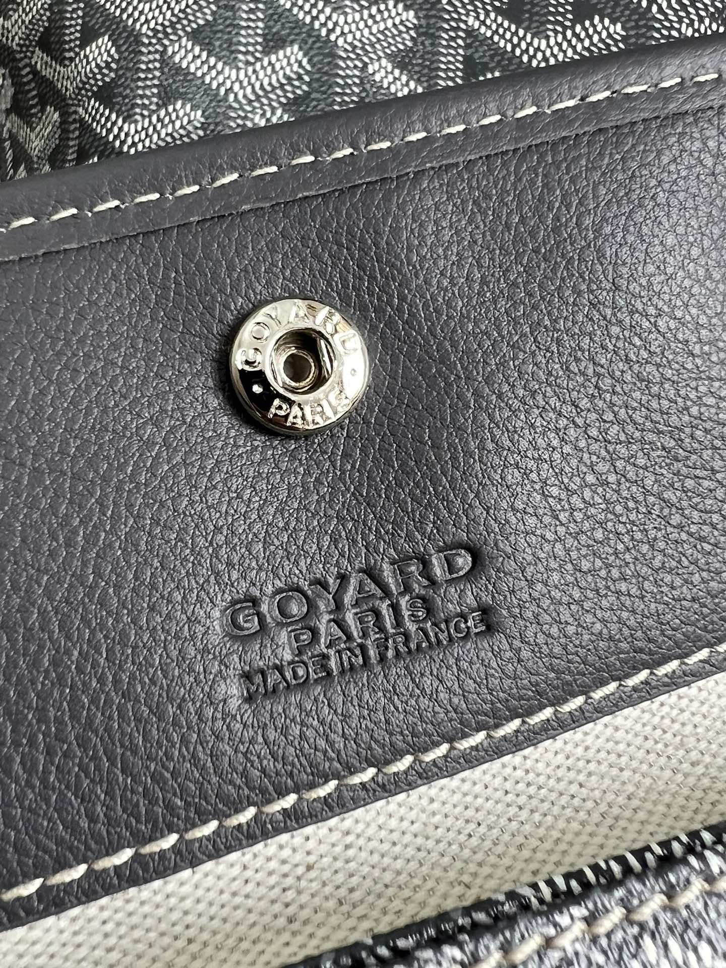 Goyard Hulot Saint Louis PM Bag 39cm Grey Canvas & Calfskin