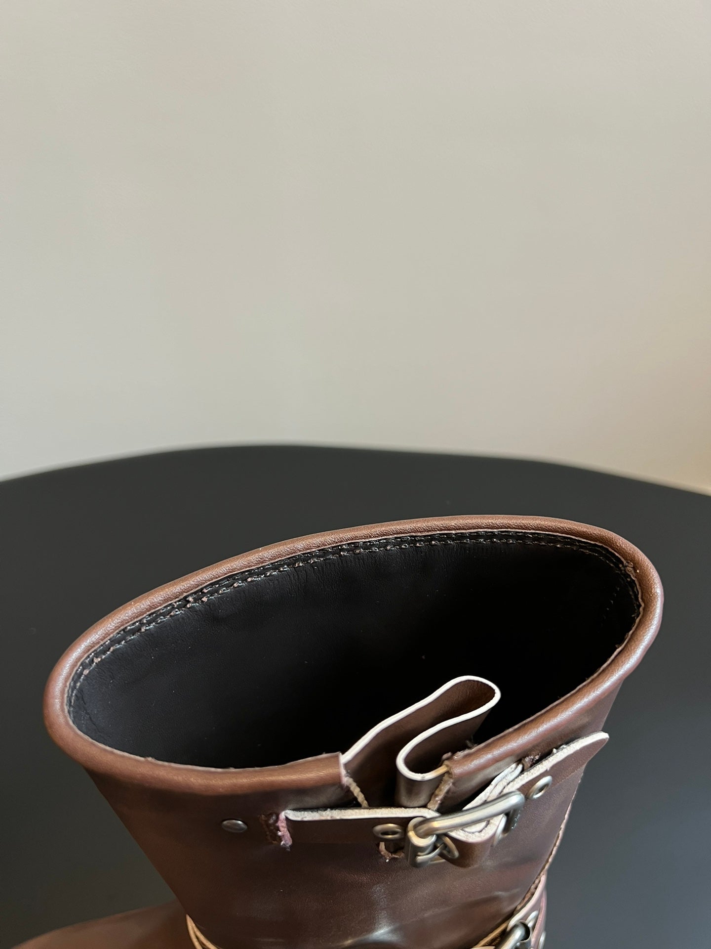 Miu 26s Mid-Calf Boots In Brown Calfskin Silver Hardware