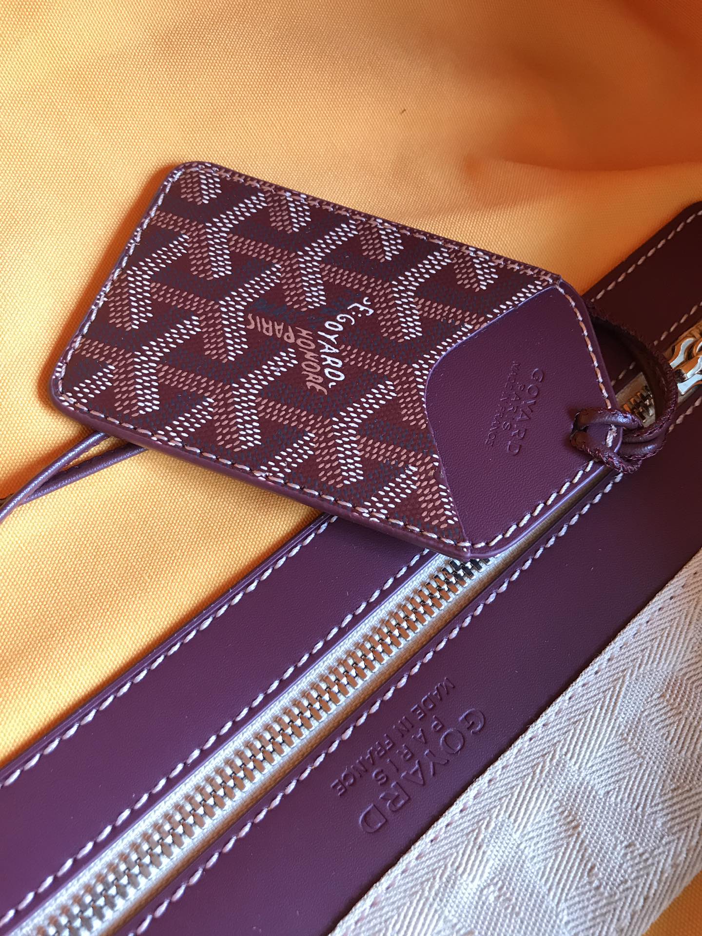 Goyard Boeing Travel Bag 45cm Burgundy Canvas & Calfskin