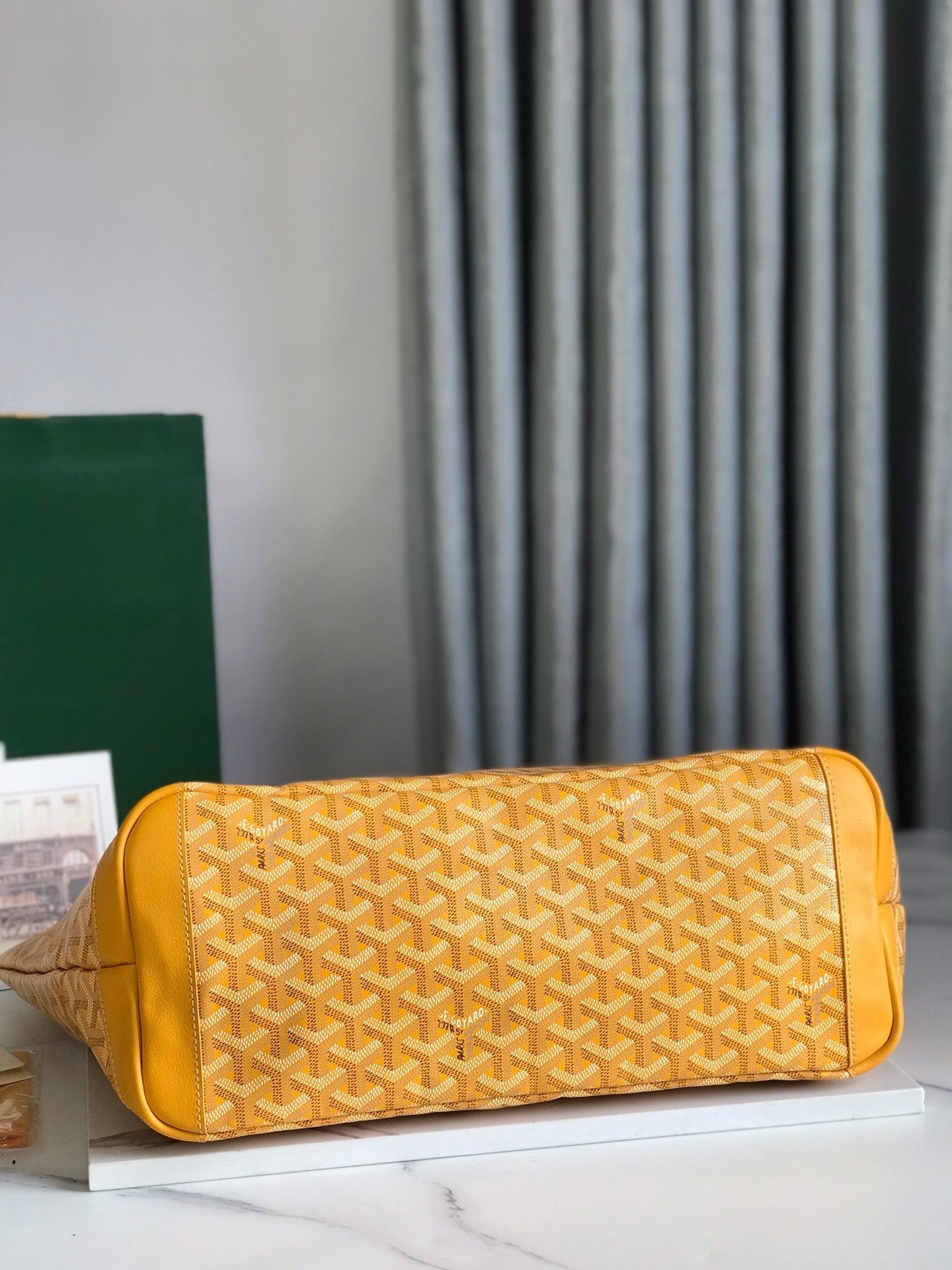 Goyard Artois PM Bag 35cm Yellow Canvas & Calfskin