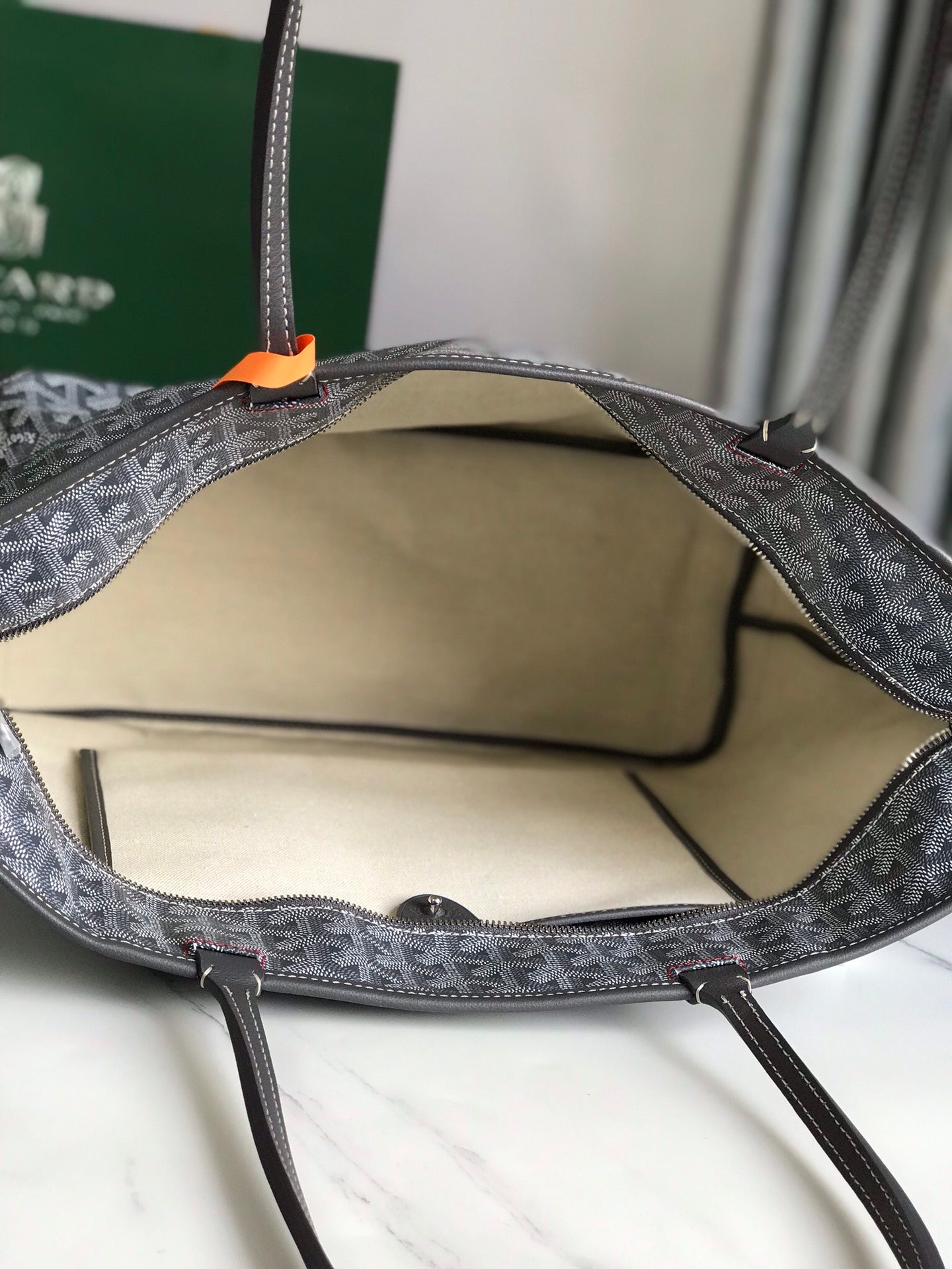 Goyard Artois PM Bag 35cm Grey Canvas & Calfskin