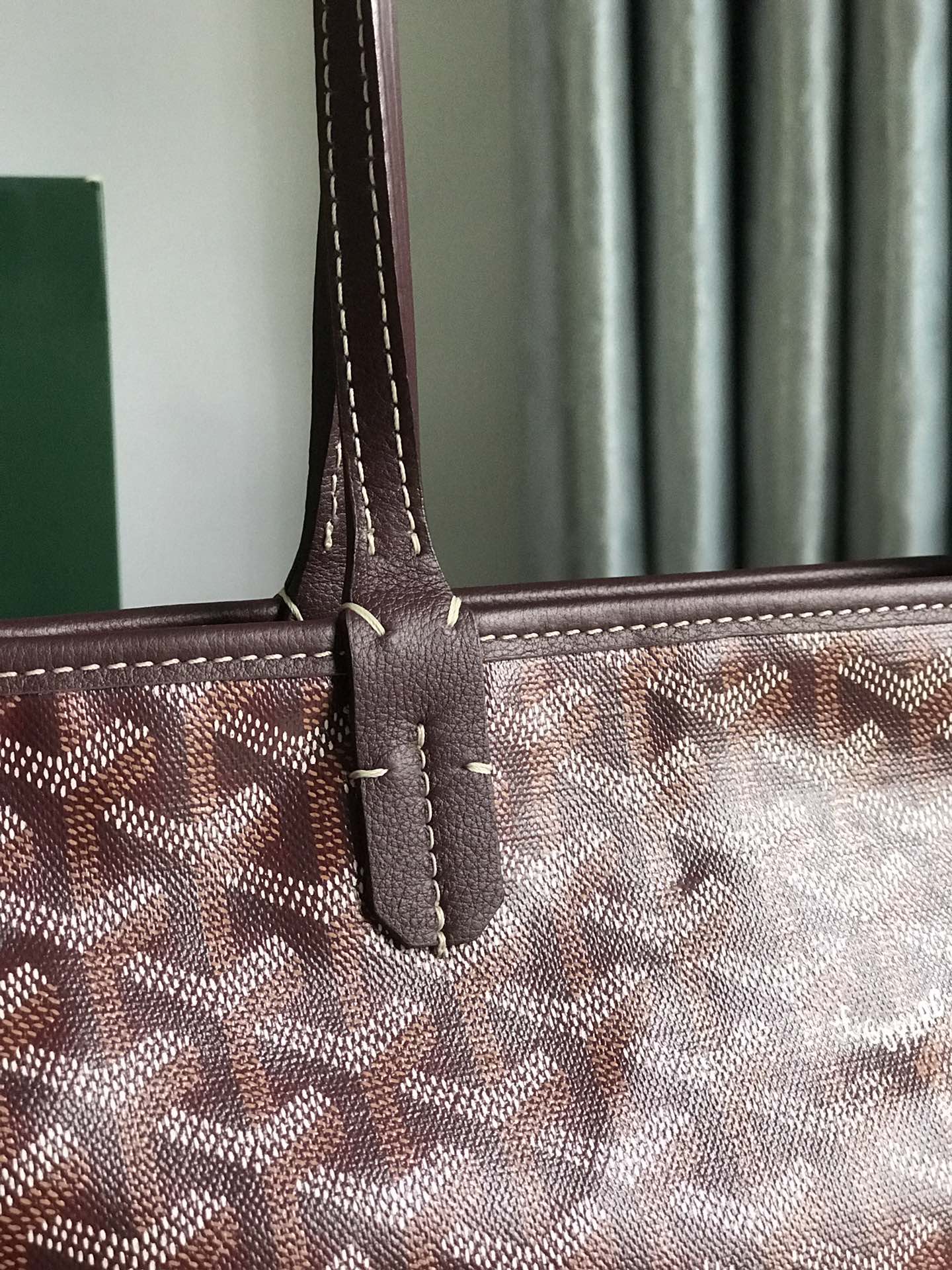 Goyard Artois Bag 30cm Burgundy Canvas & Calfskin