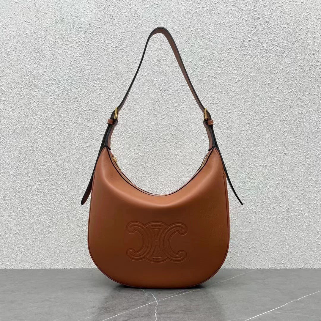 Celine Héloïse Bag Triomphe Brown Smooth Calfskin