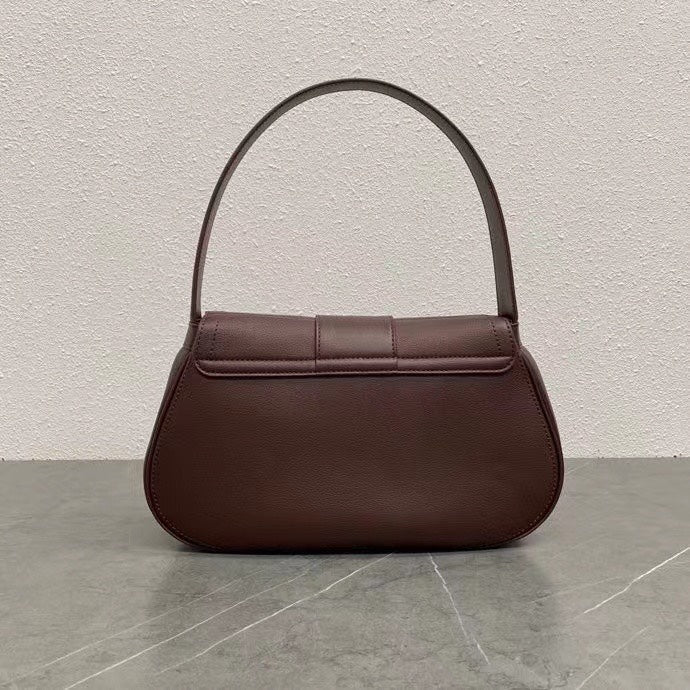 Celine Polly Bag 33cm Burgundy Calfskin GHW