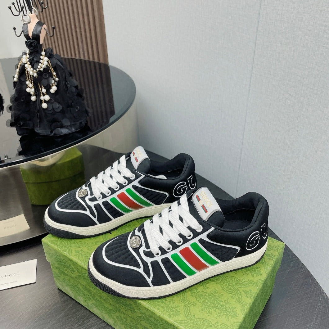 GG Screener With Web Neoprene Low Top Sneakers Black