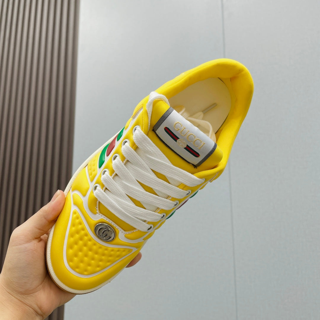 GG Screener With Web Neoprene Low Top Sneakers Yellow