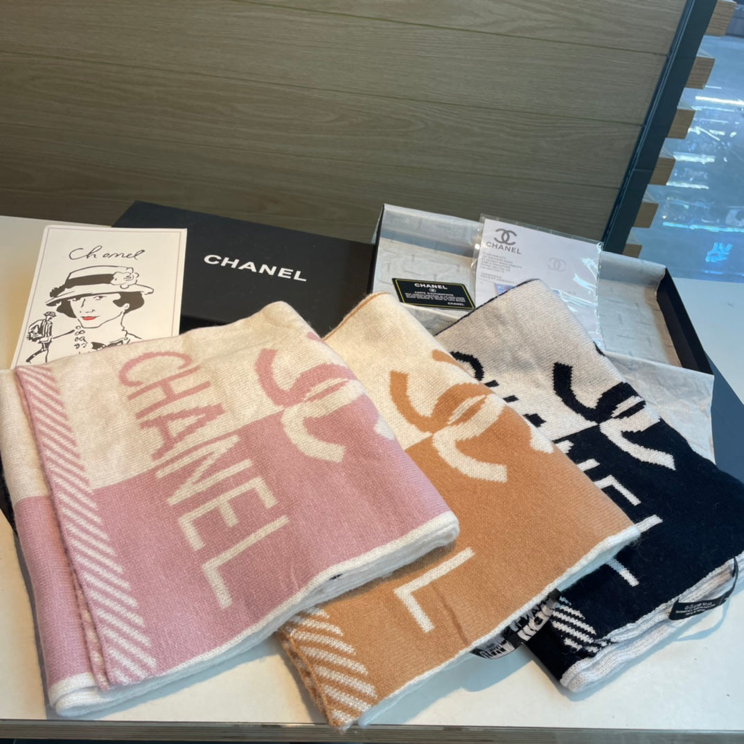 CC Scarf 180 CM In White Mix Pink Cashmere 416940