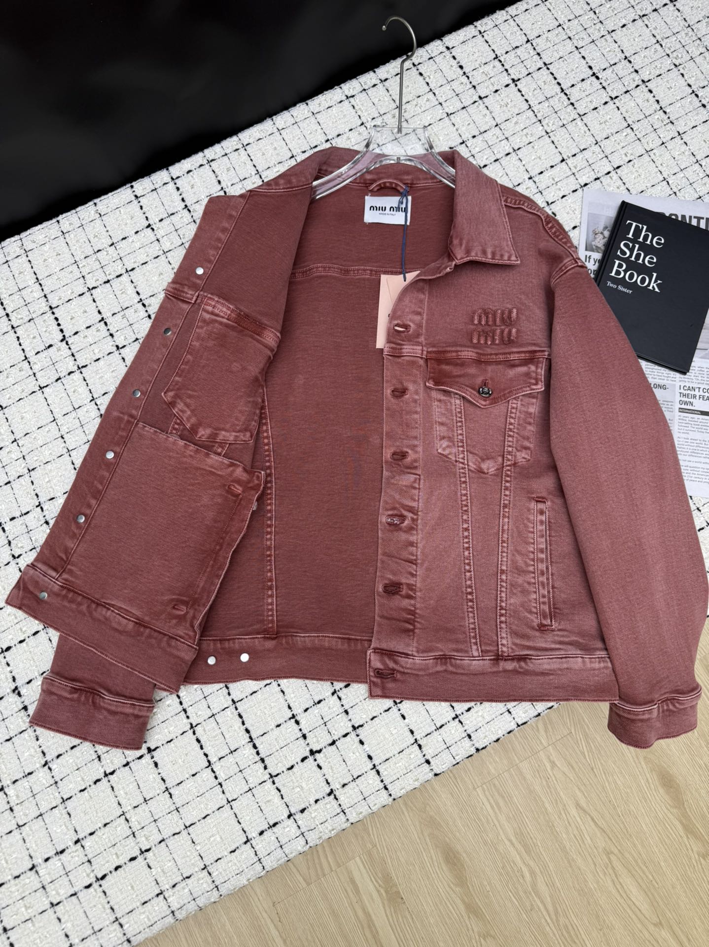 Miu Appliqué Embroidered Jacket Denim 404849