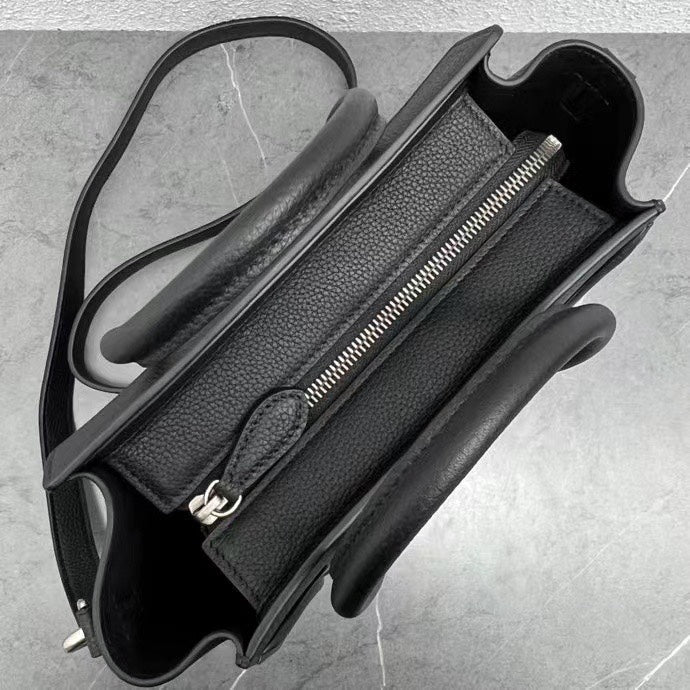 Celine Luggage Nano Bag 20cm Black Cowhide