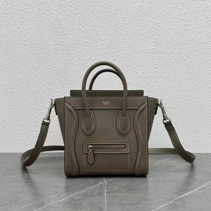 Celine Luggage Nano Bag 20cm Taupe Cowhide
