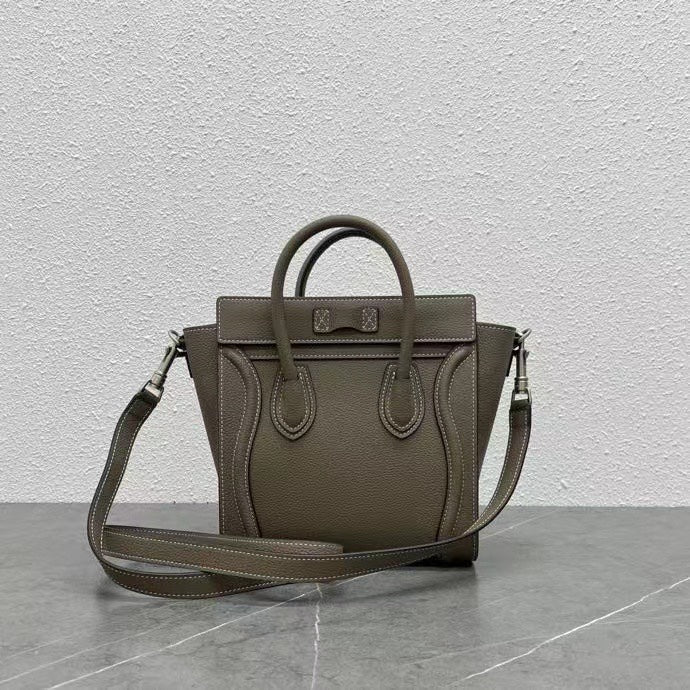 Celine Luggage Nano Bag 20cm Taupe Cowhide