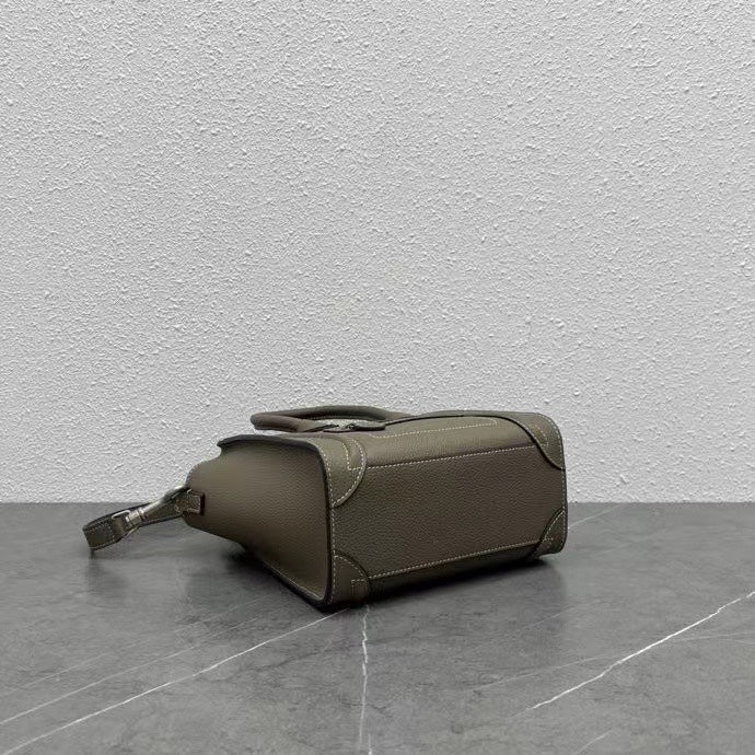 Celine Luggage Nano Bag 20cm Taupe Cowhide