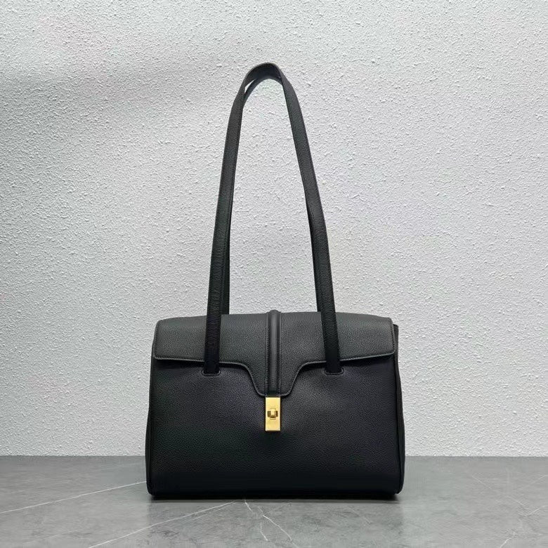 Celine Soft 16 Bag Black Grained Calfskin