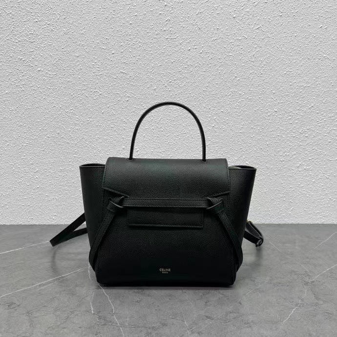 Celine Nano Belt Bag Black Grain Leather