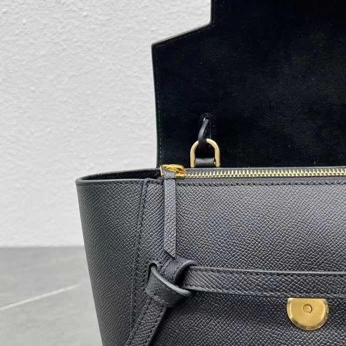 Celine Nano Belt Bag Black Grain Leather