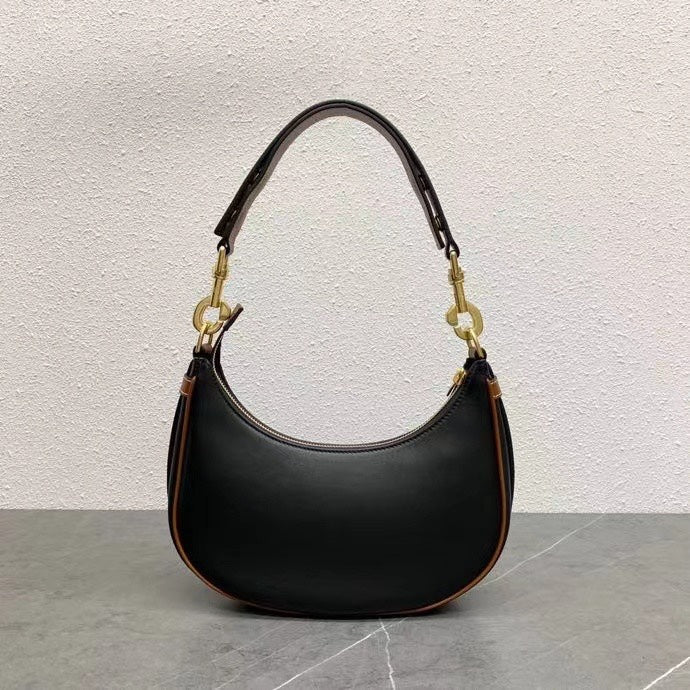 Celine Medium Strap Ava Bag Black Brown Calfskin 281811