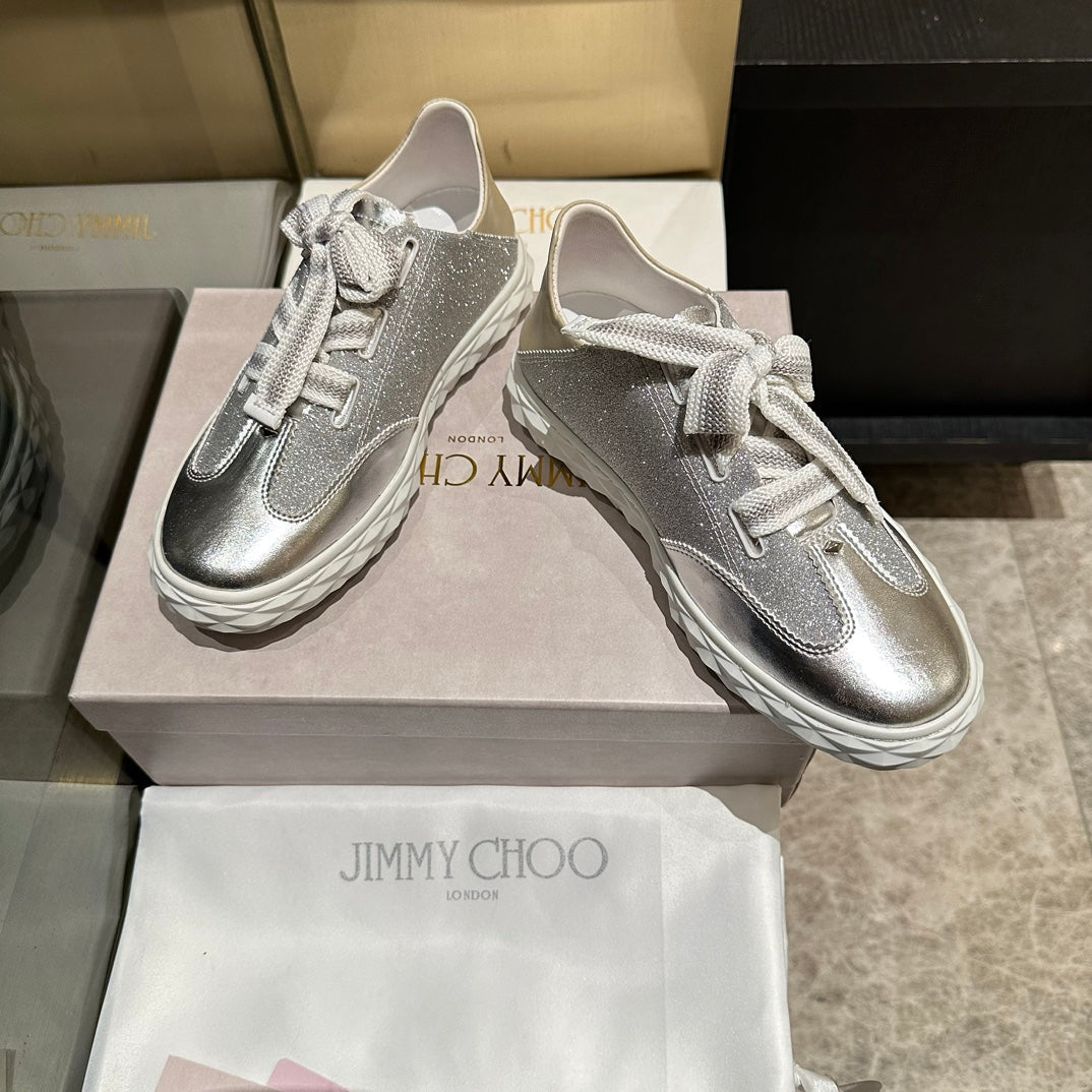 Jimmy Diamond Light Flex Sneaker Sliver Leather 271194