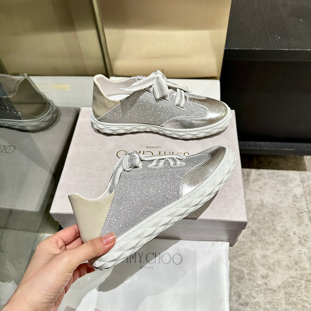 Jimmy Diamond Light Flex Sneaker Sliver Leather 271194