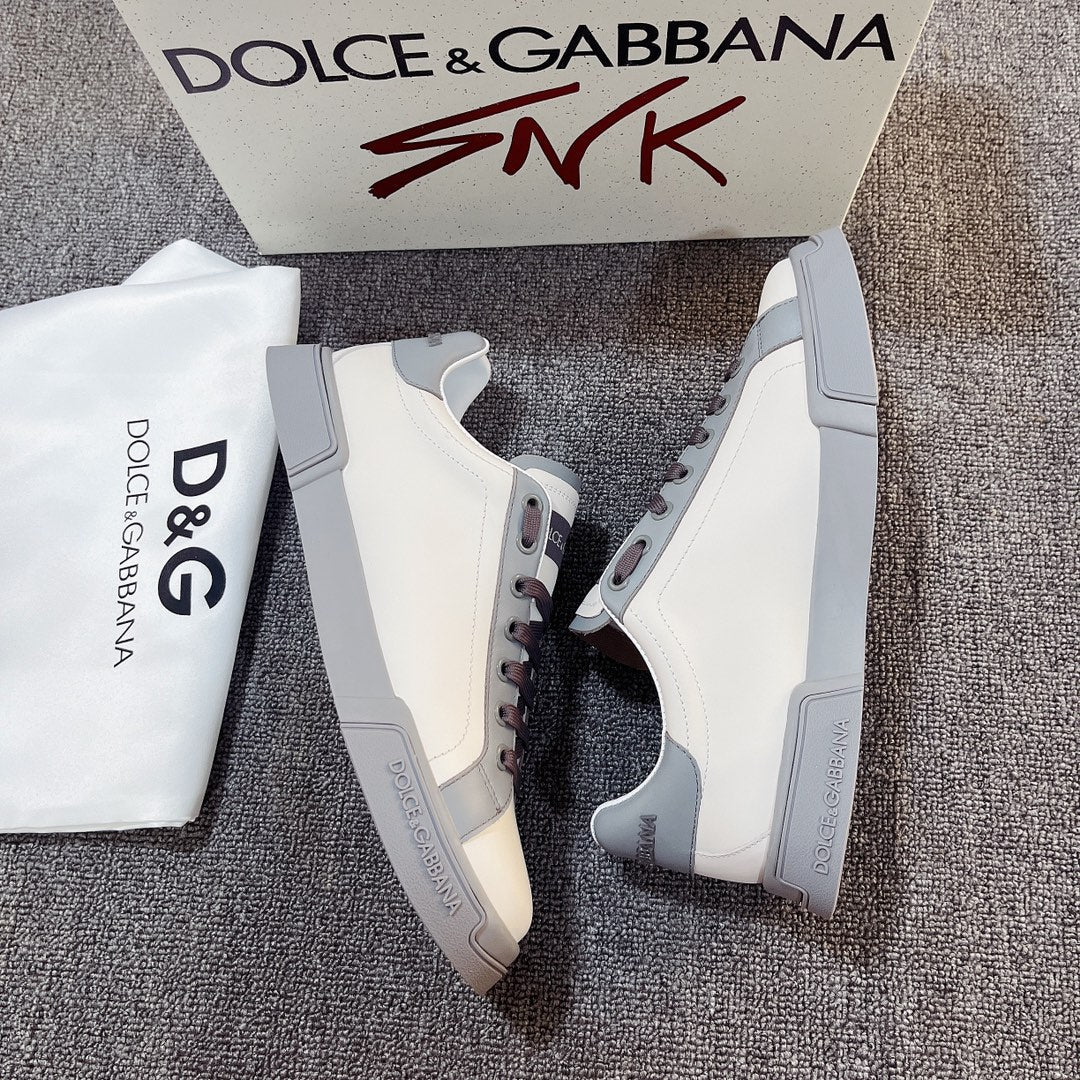 DC Heren Portofino Sneakers Grey Silk & Sheepskin 288468