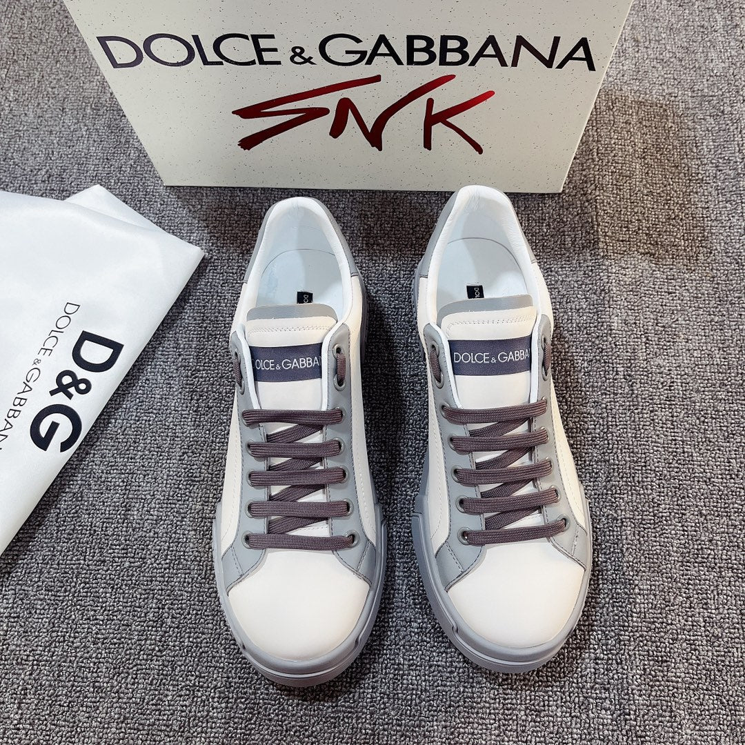 DC Heren Portofino Sneakers Grey Silk & Sheepskin 288468