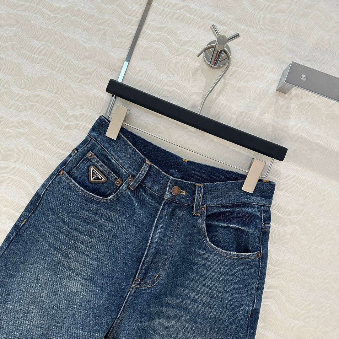 Prada Denim Short Blue cotton