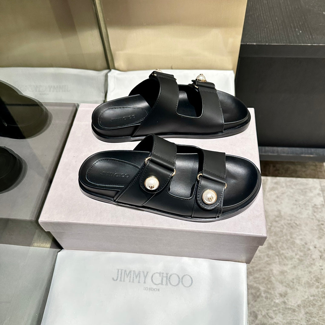 Jimmy Fayence Sandal Black Leather 326424