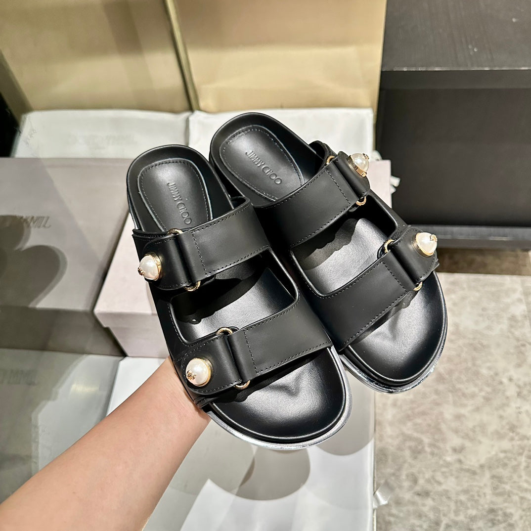Jimmy Fayence Sandal Black Leather 326424